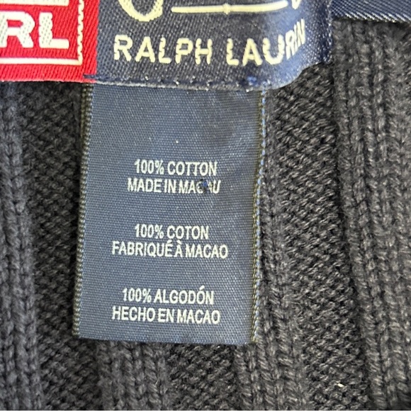 Ralph Lauren Chaps Blue and White V-Neck Sweater Pullover Men’s XL Y2K 90’s - Picture 6 of 10